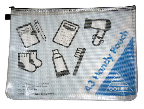 Colby C-641A3 Handy Pouch A3 PVC Zippered Black