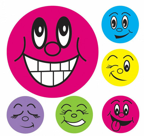 Avery Merit Stickers Mini Smiley Face 13mm Assorted Colours Pack 800