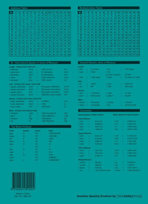 Protext Project Book 330x240mm 64 Page Plain Plus 18mm Dotted Thirds Ruled Polypropylene Bat Cover Pack 10 — rear view