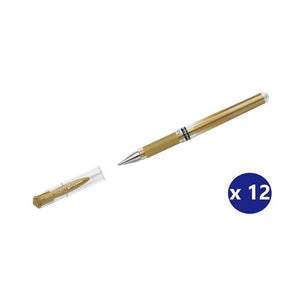 Uni-Ball Signo Broad Gel Ink Pen 1.0mm Gold Box of 12