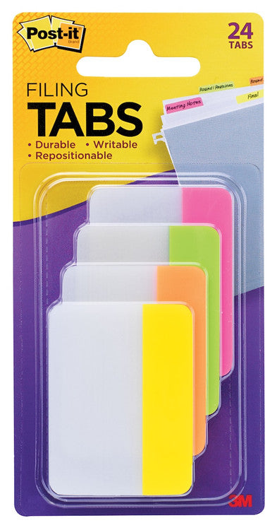 Post-it Durable Tabs Pink Lime Orange Yellow 50 x 38mm 686-PLOY