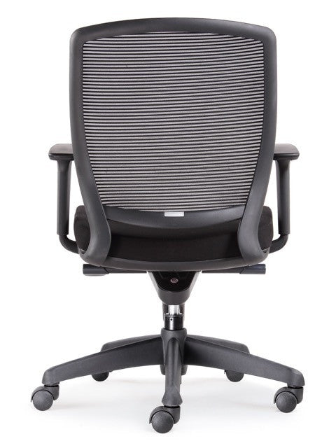 Rapidline Hartley Task Medium Mesh Back Chair Black Fabric