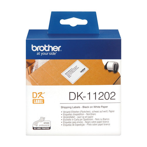 Brother Label Roll DK11202 62mm x 100m Black on White