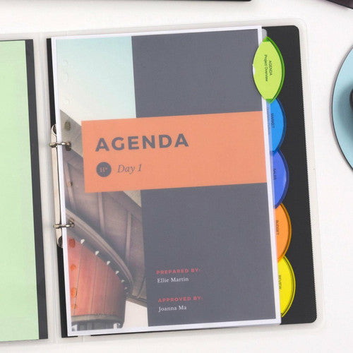 Avery Style Edge Insertable Dividers 5 Colour Tab