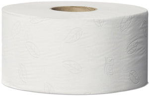 Tork Recycled Mini Jumbo Toilet Roll 2 Ply Advanced T2 White Carton of 12 Rolls