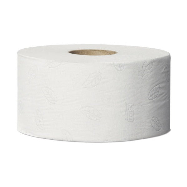 Tork Recycled Mini Jumbo Toilet Roll 2 Ply Advanced T2 White Carton of 12 Rolls