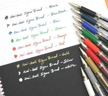 Uni-Ball Signo Broad Gel Ink Pens 1.0mm Metallic Assorted Pack of 5