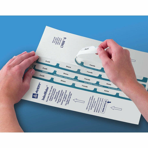 Avery Dividers IndexMaker L7410-5 5 Tab Clear