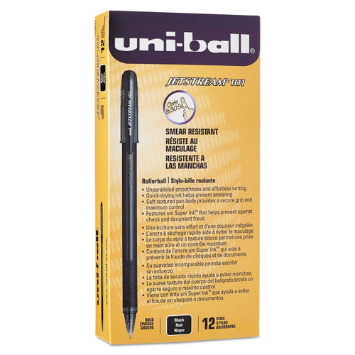 Uni-Ball Jetstream 101 Rollerball Pen 0.7mm Black Box of 12