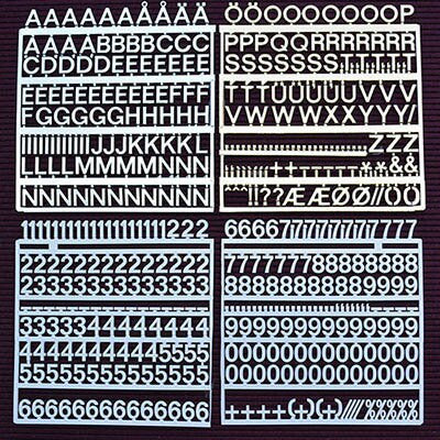 Visionchart EXLPW3 Executive Letters 19mm White Pack of 180