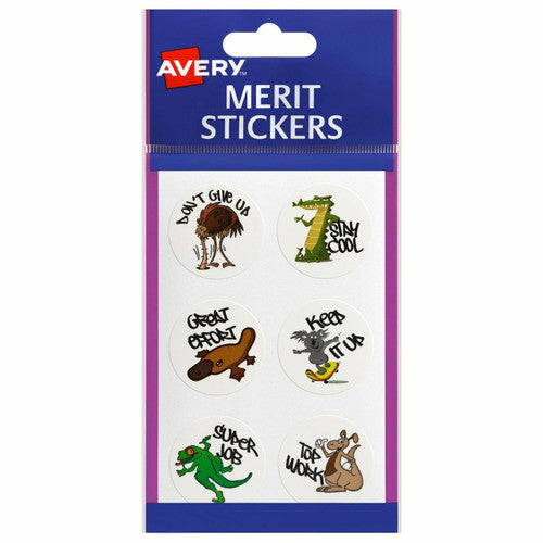 Avery Merit Stickers Aussie Animals Pack 96