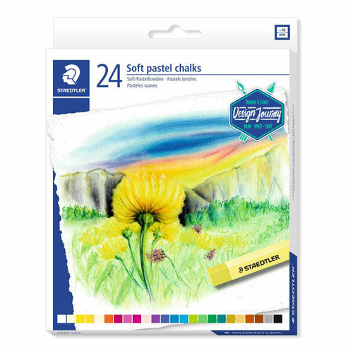 Staedtler 2430 C24 Soft Pastel Chalk Box of 24 Assorted Colours