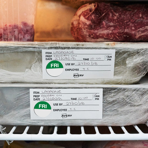 Avery Friday Day Labels 24mm Removable Green White 1000 Labels