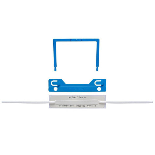 Avery Blue Tubeclip File Fastener with Base U Piece and Compressor Bar 100 Box