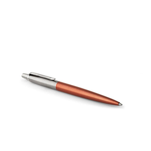 Parker Jotter Ballpoint Pen Chelsea Orange Chrome Trim Medium Tip