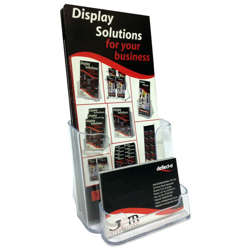 Deflecto Brochure Holder with Business Card DL Portrait