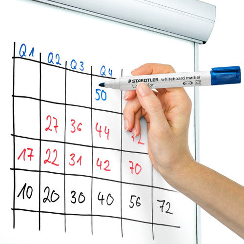 Staedtler 351-4 Non-Permanent Orange Bullet Tip Lumocolor Whiteboard Marker Box of 10