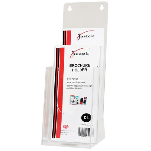 Jastek Wall Mountable Brochure Holder DL 2 Tier