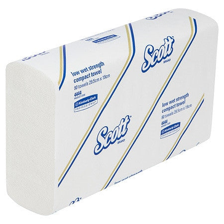 Scott Low Wet Strength Compact Hand Towel White 90 Sheets Pack of 24