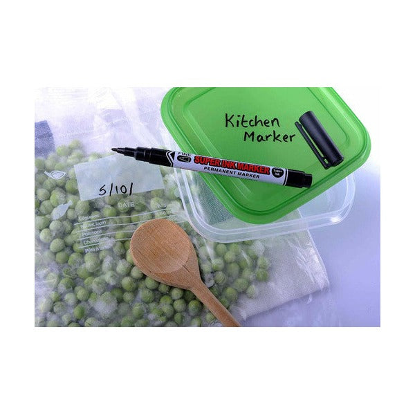 Uni Super Ink Marker PNA-125BK Permanent 0.9mm Black Box of 12