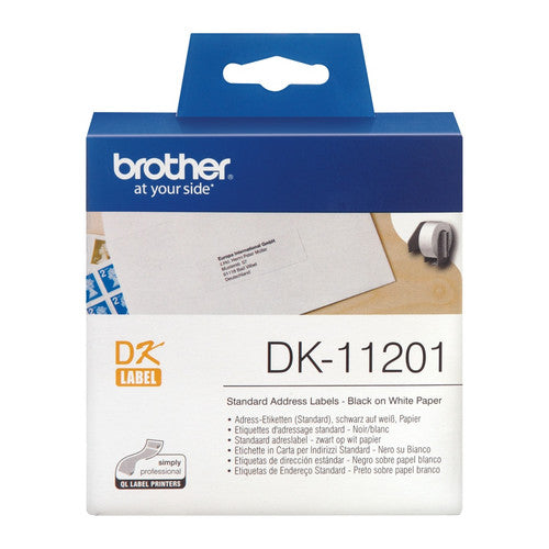 Brother Label Roll DK11201 29mm x 90mm Black on White
