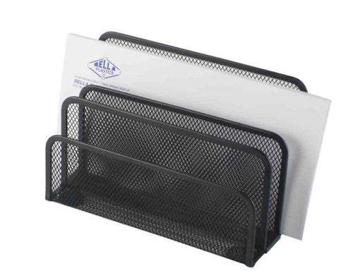 Italplast Wire Mesh Letter Holder and Sorter Black