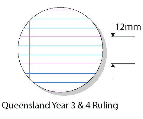 Writer Premium Exercise Book A4 48 Page QLD Year 3 4 Ruled Red Margin Fire Truck Cover Pack 20 — bulk pack of 20