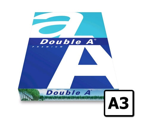 Double A Smoother A3 Copy Paper 80gsm White Carton of 3 Reams