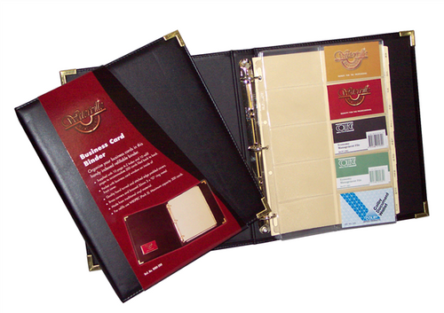 Waterville A4 Business Card Binder Black