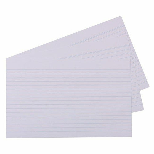 Quill System Cards Ruled 210gsm 152 x 102mm White Pack of 100