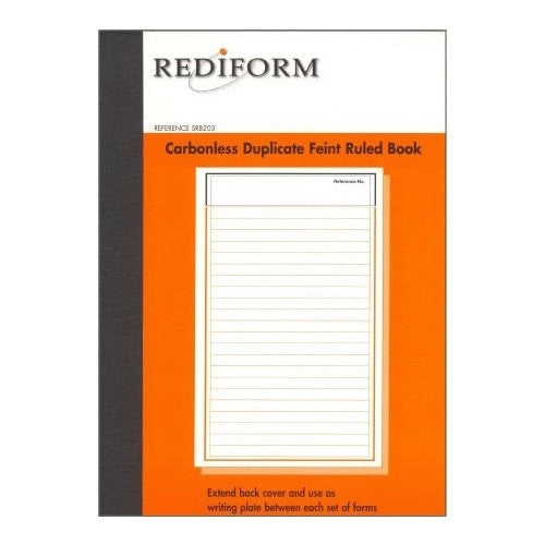Bala Carbonless Duplicate Feint Ruled Book Small 212 x 147mm Book of 50 Sets 2 Ply Pack of 5