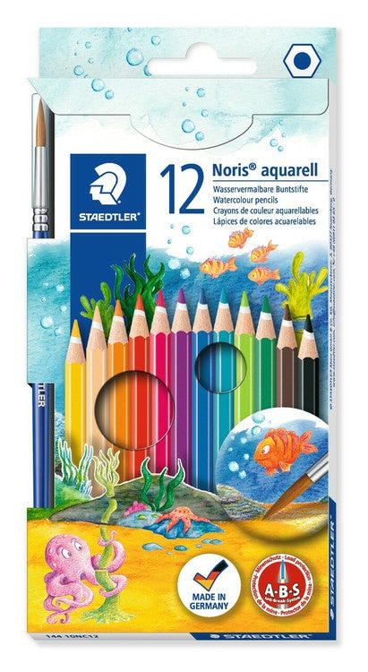 Staedtler Noris Club Aquarell Watercolour Pencils Assorted Box of 12 144 10NC12