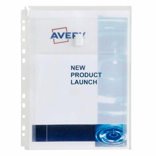 Avery Clear Expandable Pocket with 11 Hole Punch 5 Pack