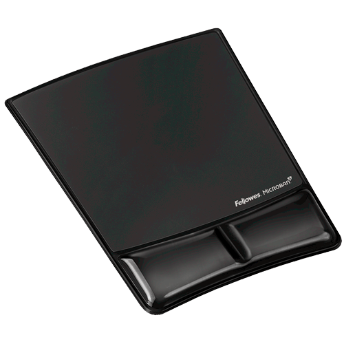 Fellowes Mouse Pad and Wrist Rest Gel Clear Black