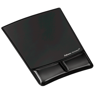 Fellowes Mouse Pad and Wrist Rest Gel Clear Black