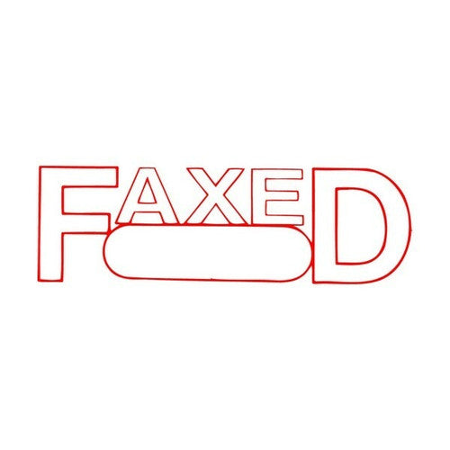 Xstamper Message Stamp Faxed/Date Red