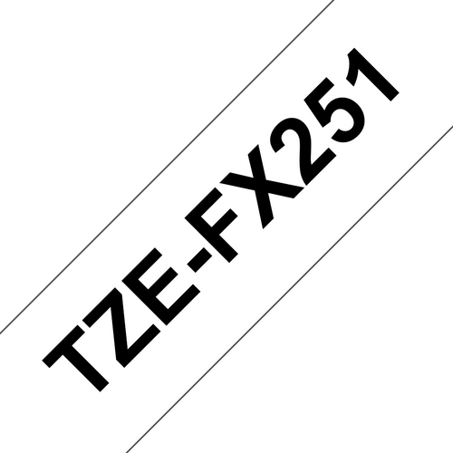 Brother TZe Flexible Tape 24mm Black on White TZEFX251