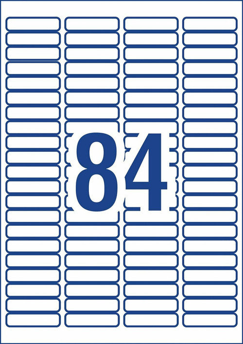 Avery White Removable 35mm Slide or Small Item Labels L7656 2100 Pack 46 x 11.11mm 84UP