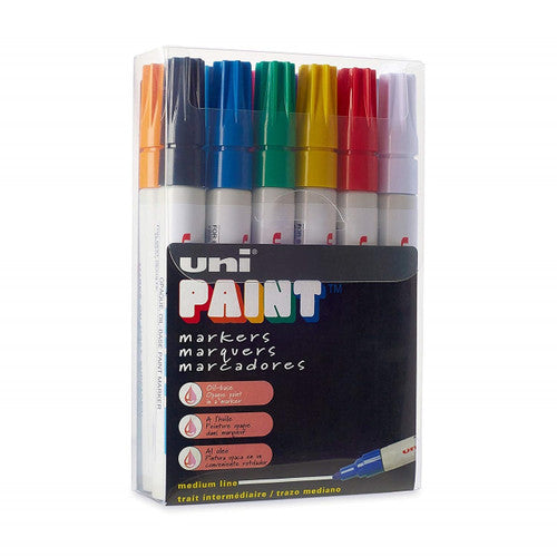Uni Paint PX-20 Permanent Marker 2.8mm Bullet Tip Assorted Pack of 12