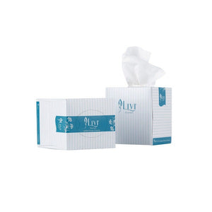 Livi 1304 Essentials Facial Tissue Cube Hypoallergenic 2 Ply 90 Sheets Carton 24