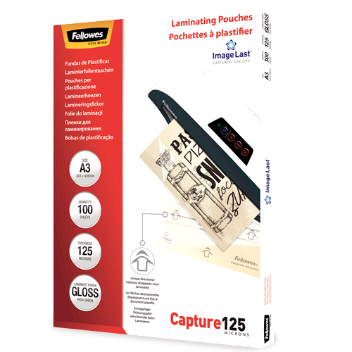 Fellowes ImageLast A3 125 Micron Laminating Pouch Pack 100