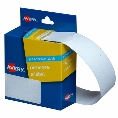 Avery White Dispenser Labels Rectangle 76 x 27mm 180 Pack