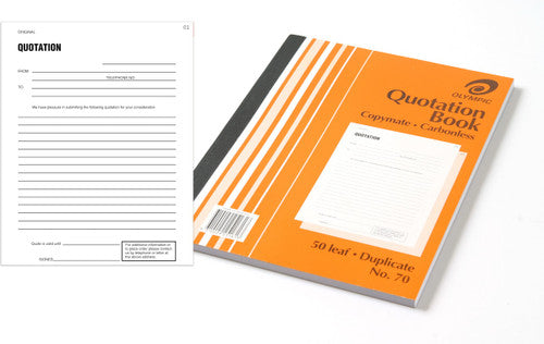 Olympic Quotation Book 70 Carbonless Duplicate 50 Leaf 250 x 200mm