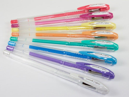 Uni-Ball Signo Angelic Colours UM-120AC Gel Ink Rollerball Pen 0.7mm Assorted Box of 12