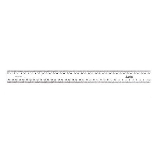 Bantex Ruler Clear Plastic 40cm Each