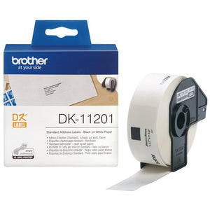 Brother Label Roll DK11201 29mm x 90mm Black on White