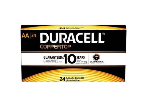 Duracell MN1500 Coppertop Alkaline AA Batteries 1.5V Box of 24