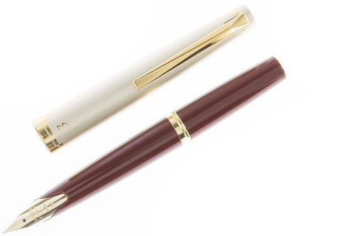 Pilot E95S Fountain Pen Deep Red 14K Gold Fine Nib