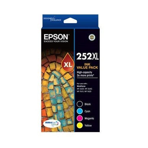 Epson C13T253692 252XL High Yield Durabrite Ultra Ink Value Pack 4 Colour