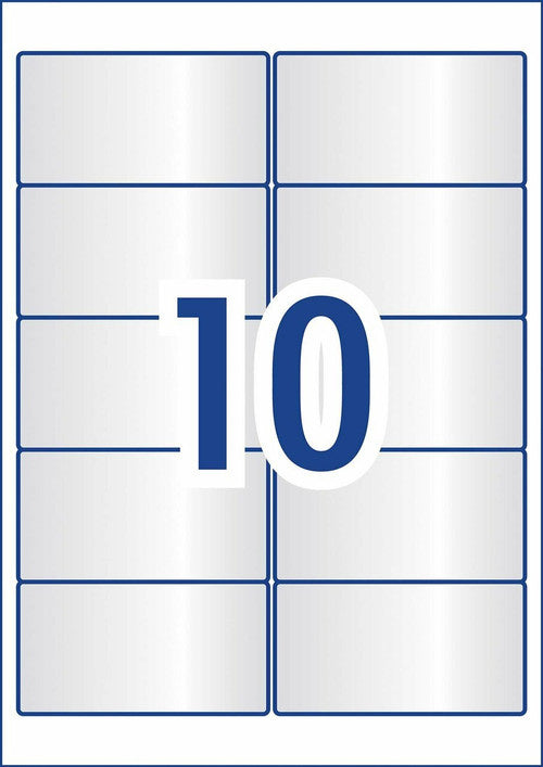 Avery Crystal Clear Rectangular Labels L7137 96 x 50.8mm 10UP